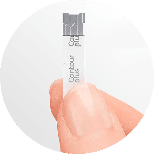 Крупний план тест-смужки CONTOUR PLUS